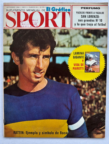 Sport N° 49 Poster Pairetti Rattin Boca Juniors  1968