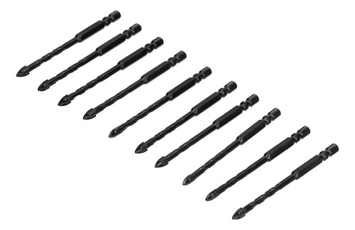 10 Brocas Negras Con Punta De Lanza En Forma De Punta De Lan