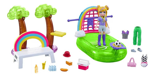 Set De Polly Pocket Diverisón Salpicadura De Fútbol Hdw60