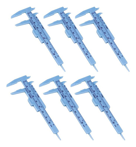 Pinza Vernier Plastico Azul Doble Escalas 3 Pulgadas 3 150 I