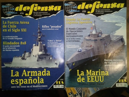 Lote 4 Ejemplares Revistas Militares Fuerza Naval Defensa