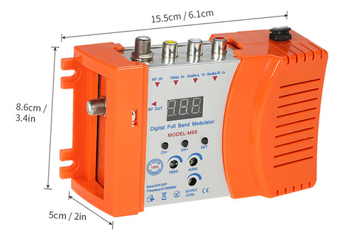 Mox Modulador De Señal Compacto Rf Audio Video Tv
