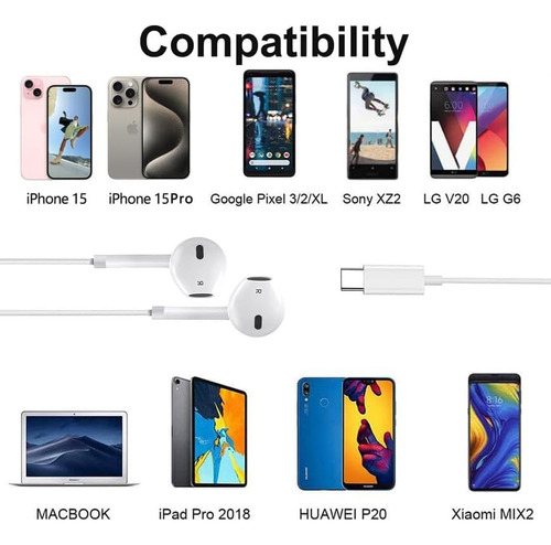 Fone De Ouvido Usb C Oeclal Para Samsung S23 Fe S22 S21 S20