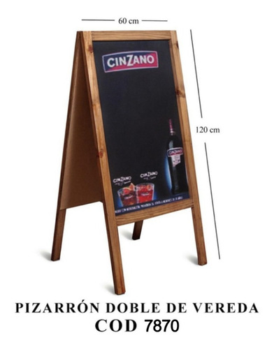 Pizarron Pizarrones Cartel Doble Pizarra Vereda Publicidad