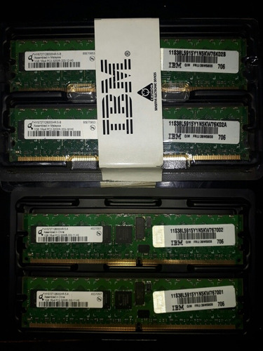 Memórias 1g Ddr2 Servidor Kit C 4 Pçs (Usado)