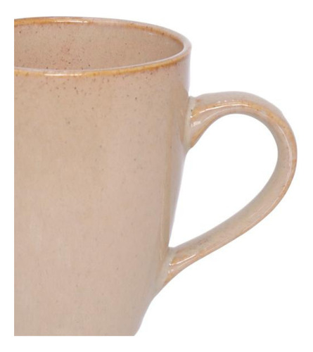 Caneca De Cerâmica Etilux Maece 280ml Bege Bege