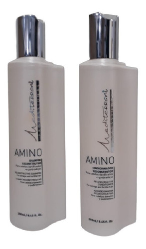 Imagem 3 de 7 de Kit Mediterrani Amino Shampoo + Cond + Leave-in + Máscara