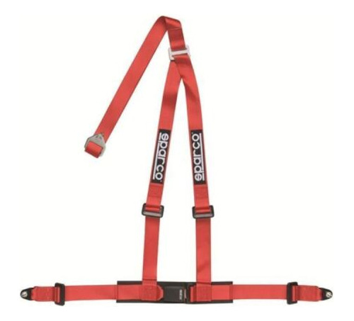 Sparco 3-point Harness Belt - 2in - Red - Bolt-in Ccn