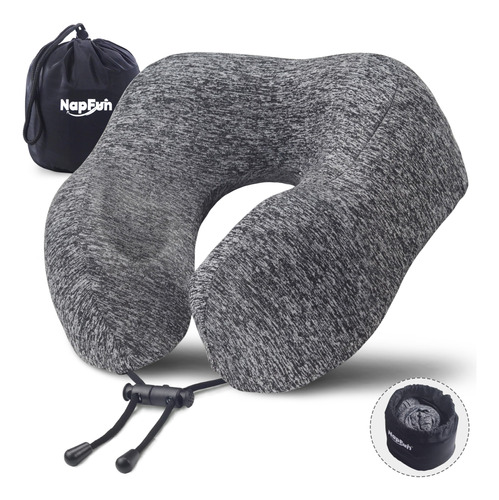 Almohada De Viaje Ergonómica De Espuma Viscoelástica Para De