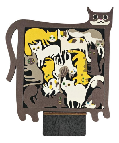 Puzzle Cat Puzzle Aprenda Actividades Multipropósito