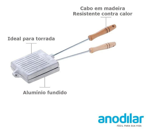 Chapa/torradeira Anodilar Para Fogão Em Alumínio