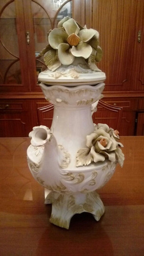 Antiguo Jarrón De Porcelana Italiana F. F. Pigato