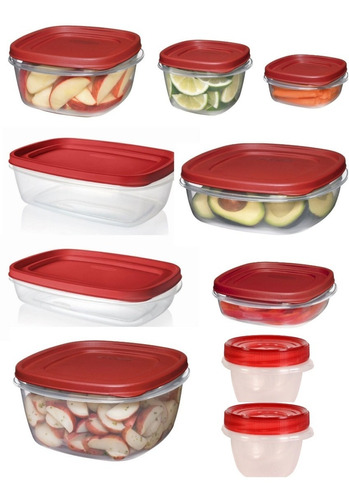 Set De 8 Contenedores Rubbermaid Easy Find Lids