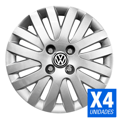 X4 Tazas Universal Speedway 13 Pulgadas C/ Logo Volkswagen
