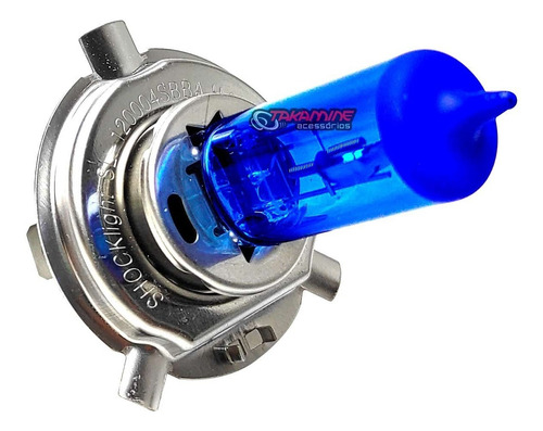 Imagem 3 de 5 de Lampada H4 Super Branca Shocklight 8500k 12v 60/55w Par