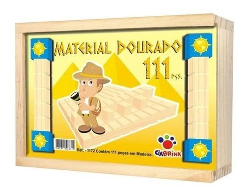 Material Dourado 111 Pcs Caixa Madeira Cia Brink