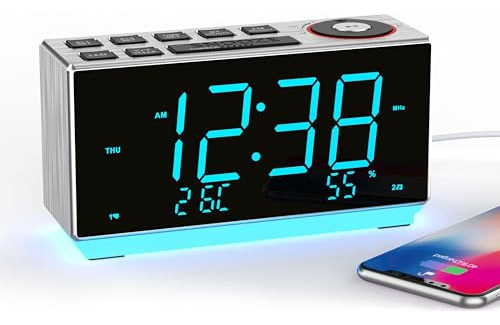 Itoma Reloj De Alarma Dual Con Radio Fm, C B09mkcjfd9_200124