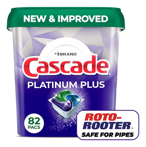 Cascade Platinum Plus Jabon P/lavavajillas Pack 82 Pacs