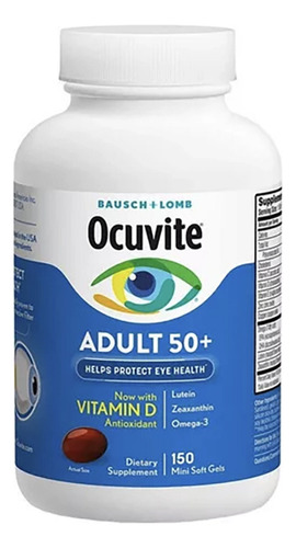 Ocuvite 50+ Con Epa & Dha Zeaxantina Luteína 150 Softgels La Fórmula Más Avanzada De Ocuvite Para Ayudar A Proteger La Salud Ocular Luteína Y Zeaxantina Son Poderosos Antioxidantes 