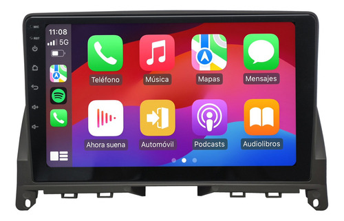 Estereo Mercedes Clase C 2008 A 2011 Carplay Android 2 32gb Color Negro