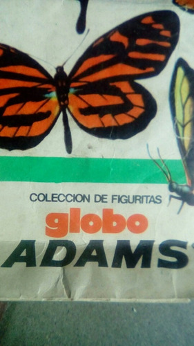 Antiguo Álbum Figuritas Mariposas Chiclets Adams Colección