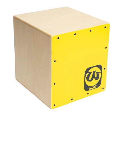 Mini Cajón Flamenco Walter Madera Amarillo Cuadrado Niños