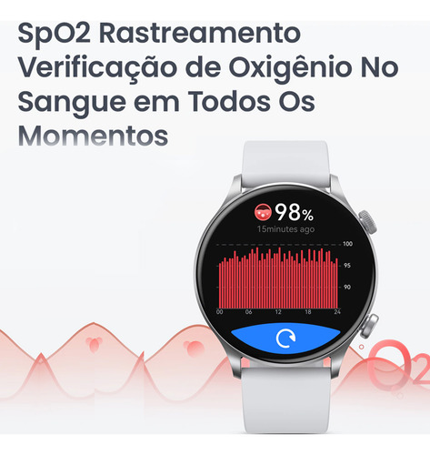 Relógio Smartwatch Haylou Ls16 Bt 5.2 Tela 1.4pol.