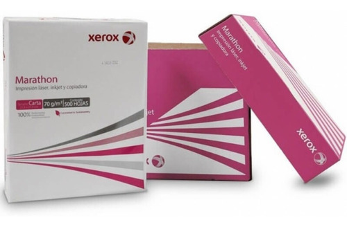 Hojas T/carta Pony Xerox Marathon 5 Paquetes 2500 Hojas Color Blanco