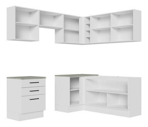 Mueble De Cocina Integral Esquinero 399cm Agata Madesa 02 B