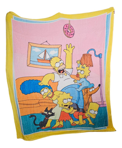 Cobertor Ligero Matrimonial Los Simpson Familia Providencia