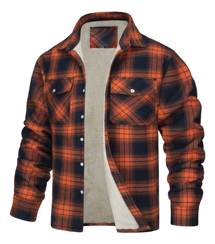 Camisa Magcomsen De Franela A Cuadros Con Forro Polar Para