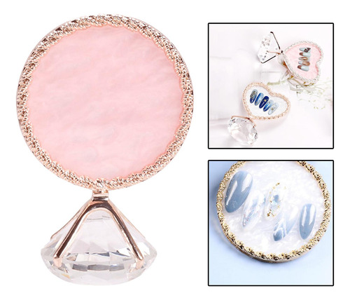 Paleta De Arte De Uñas Con Base De Diamante Placa De F