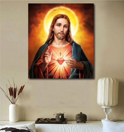  Cuadro Antiguo Sagrado Corazón De Jesús