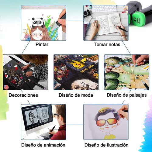 Juego De 168 Rotuladores De Doble Punta, Juego Multicolor