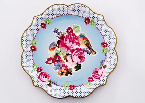 Platos Desechables Florales