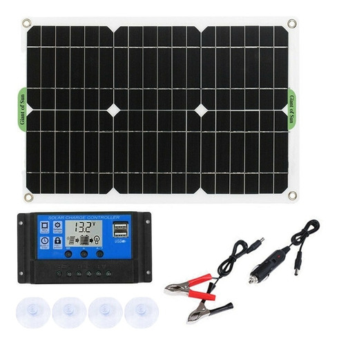 Kit De Panel Solar De 180 W, Cargador De Batería De 12 V Con