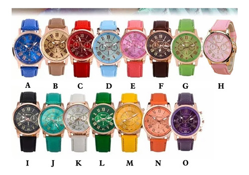 Lote 10 Relojes Geneva Moda Casual Mayoreo Envió Gratis .