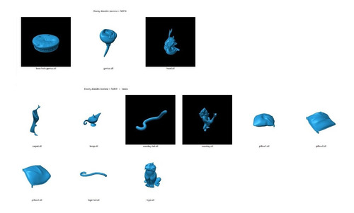 Disney Aladdín Jasmine + Nsfw Stl/obj Para Impresión 3d