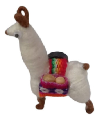 Imagen 2 de 4 de Llavero Llama Llamita Andina Artesanal Souvenir X Unidad