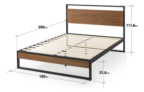 Base De Cama Con Respaldo Suzanne Zinus King 180x200x36cm