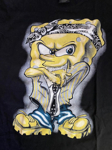 Playera Bob Esponja Spongebob Rapero Cholo Vintage Y2k (Usado)