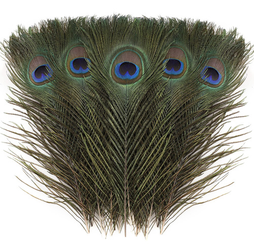 Larryhot Plumas Naturales De Pavo Real A Granel, 40 Plumas .