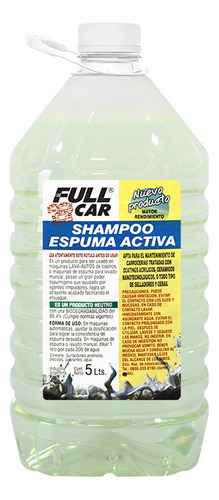 Lava Autos Full Car Shampoo Espuma Activa  Ph Neutro Fullcar