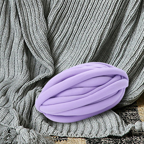 Hilo De Lana Grueso, Lavable A Mano, Para Manta, Violeta