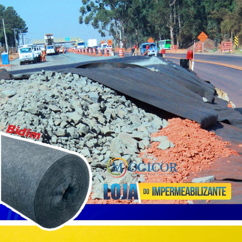Imagem 6 de 10 de Manta Geotêxtil 100m² Bidim Drenagem Jardim Lago Geotêxteis