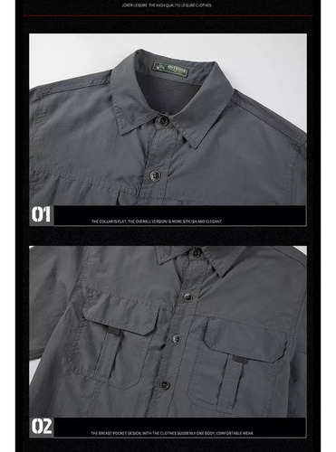 Camisas Masculinas Leve De Secagem Rápida Camisa Tática