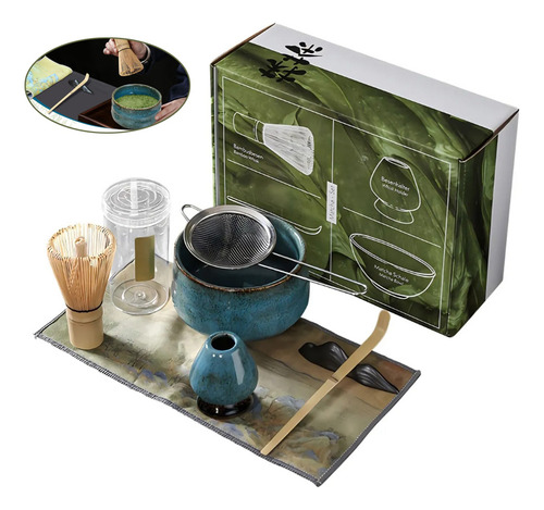 Set 7 Batidor Tazón Herramientas Juego De Té Matcha Japoné