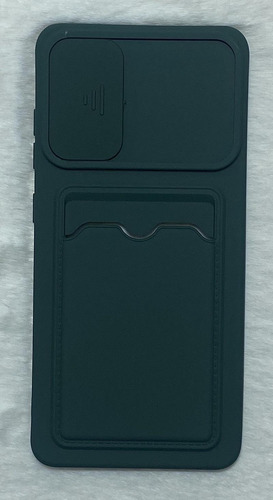 Capinha Silicone Compativel Samsung A52 6.5 Porta Cartão Cor Verde-musgo