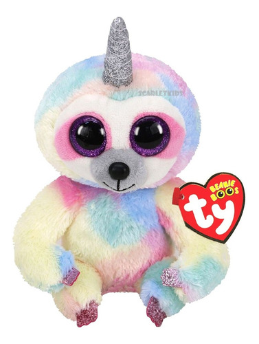 Imagen 3 de 7 de Unicornio Ty Beanie Boos Combo X2 Peluche Mediano Original