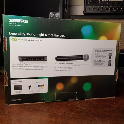 Shure Blx24br/b58-j10 Microfone Sem Fio Beta58 Para Vocais